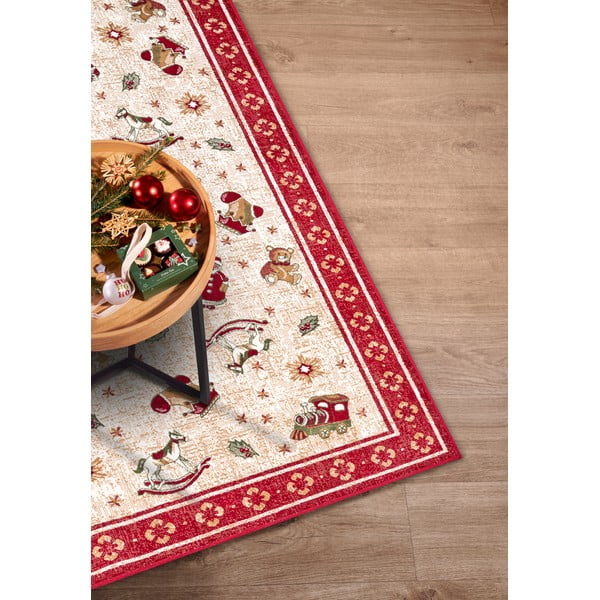 Červený koberec s vánočním motivem s příměsí bavlny 160x230 cm Toy's Delight Red Christmas – Villeroy&Boch-image-2