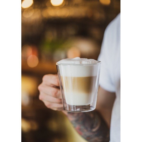 Dvoustěnné skleněné hrnky na cappuccino v sadě 2 ks 350 ml – Vialli Design-image-1