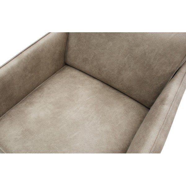 Světle šedé křeslo z imitace kůže BePureHome Statement-image-1