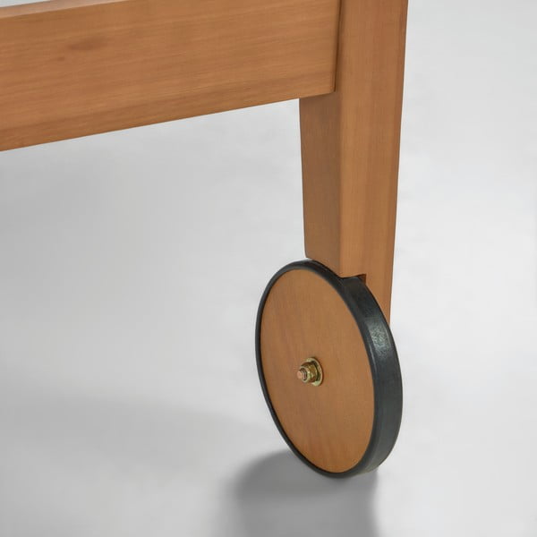 Béžové zahradní lehátko z eukalyptového dřeva Kave Home Caterin-image-1