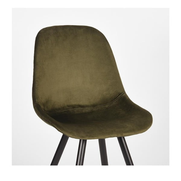 Khaki sametové jídelní židle v sadě 2 ks Capri  – LABEL51-image-4
