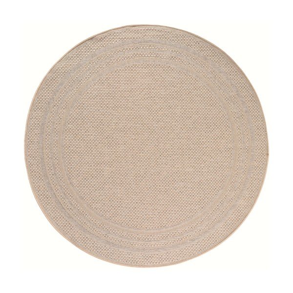 Béžový kulatý vnitřní a venkovní koberec ø 80 cm Desert 1304 – Ayyildiz Carpets