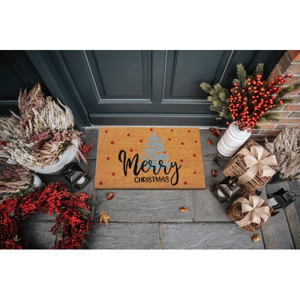 Rohožka s vánočním motivem z kokosového vlákna 40x70 cm Silver Christmas – Hanse Home-image-1