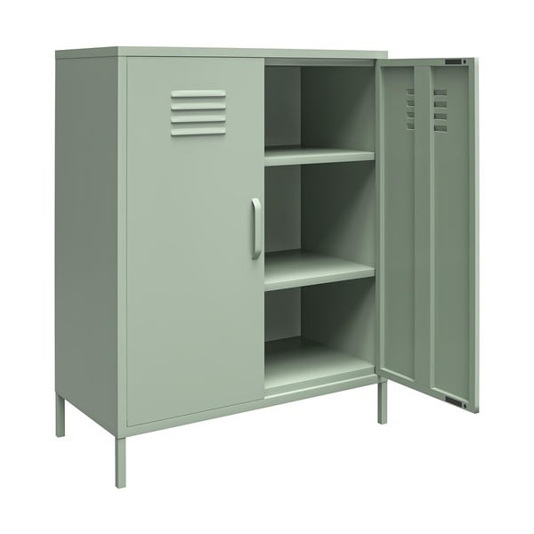 Zelená kovová skříňka 40x102x80 cm Mission District – Støraa-image-3