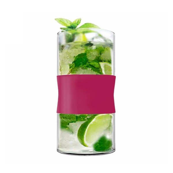 Sklenice z borosilikátového skla, fuchsiové, 650 ml, 2 ks