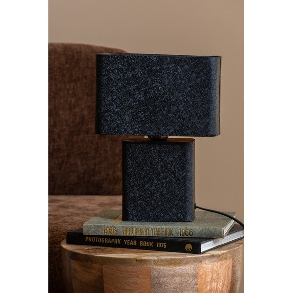 Černá kovová stolní lampa (výška 33 cm) Boaz Recto – Leitmotiv-image-1