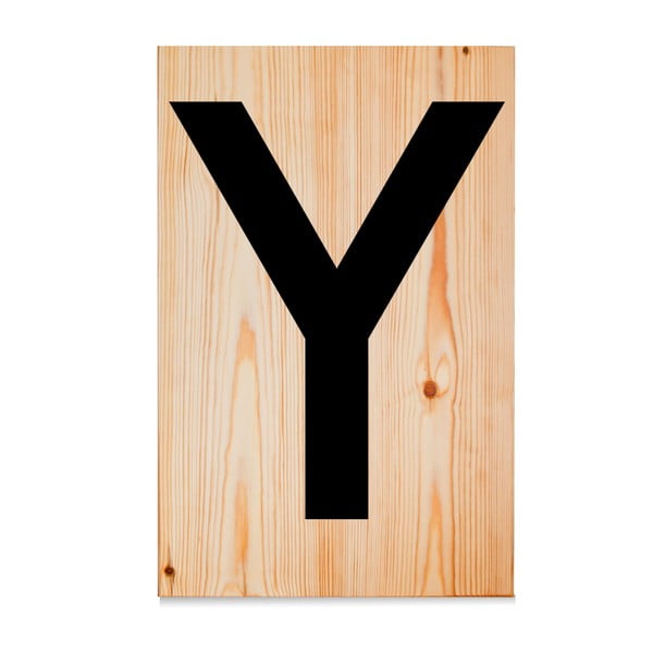 Dřevěná cedule Letters Y