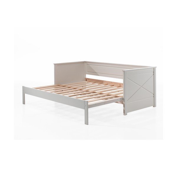 Bílá dětská postel s výsuvným lůžkem 180x200/90x200 cm PINO – Vipack-image-3