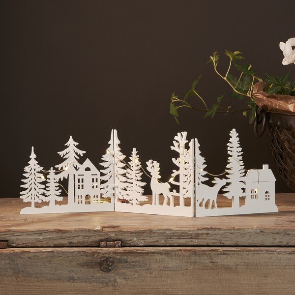 Bílá světelná dekorace s vánočním motivem Fauna – Star Trading-image-1