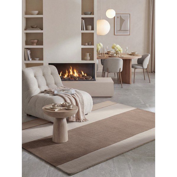 Hnědý/krémový koberec s příměsí vlny 120x170 cm Karola – Villeroy&Boch-image-4