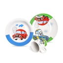 3dílný dětský porcelánový jídelní set Orion Cars