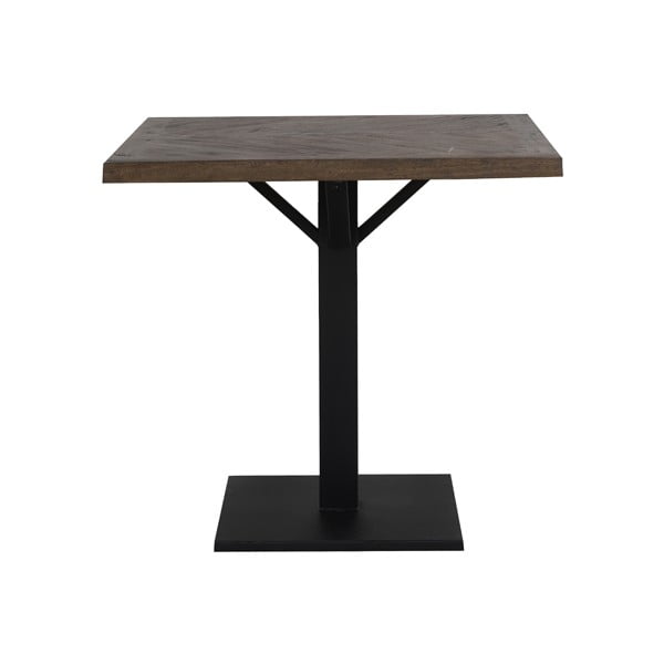 Tmavě hnědý jídelní stůl 80x80 cm Chisa – Light & Living