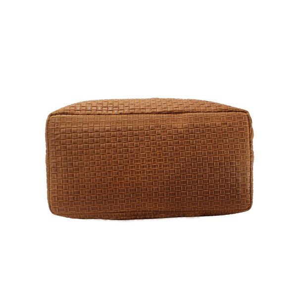 Koňakově hnědá kožená kabelka Chicca Borse Tessa-image-4