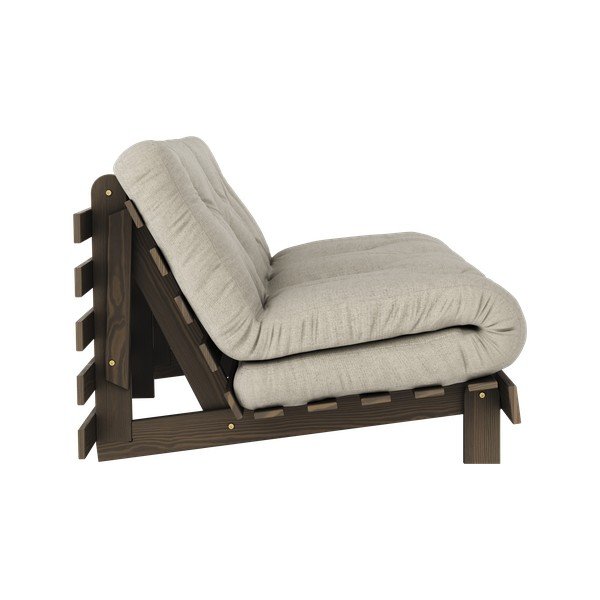 Šedobéžová lněná rozkládací pohovka 160 cm Roots Carob – Karup Design-image-4