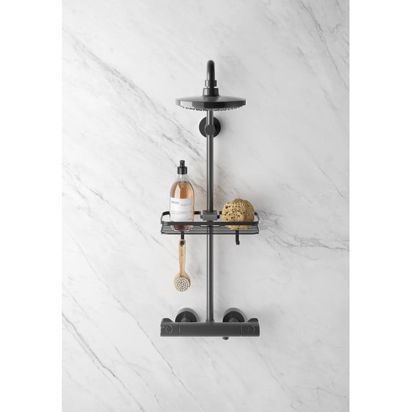 Černá koupelnová police Metaltex Origin-image-1