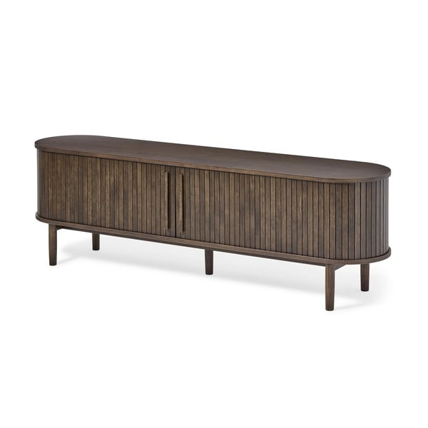 Hnědý TV stolek v dekoru dubu 180x56x40 cm Meta – Unique Furniture