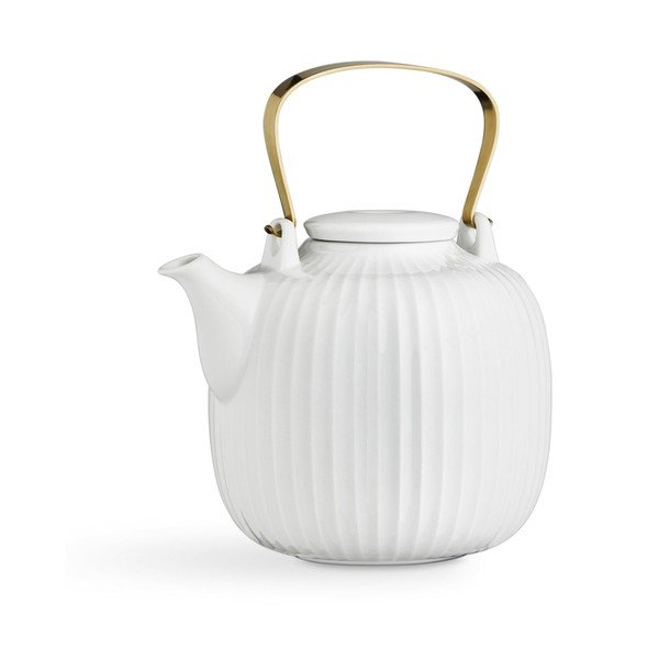 Bílá porcelánová čajová konvice Kähler Design Hammershoi, 1,2 l