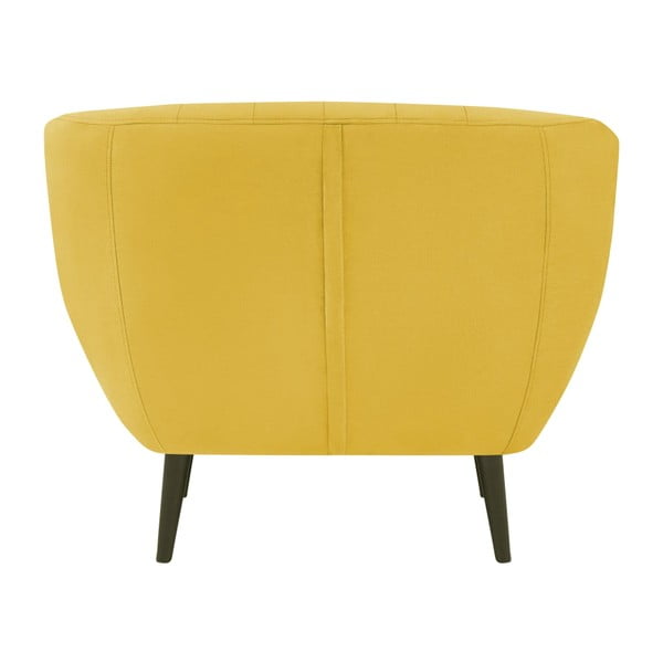 Žlutá sametové křeslo Mazzini Sofas Toscane-image-4