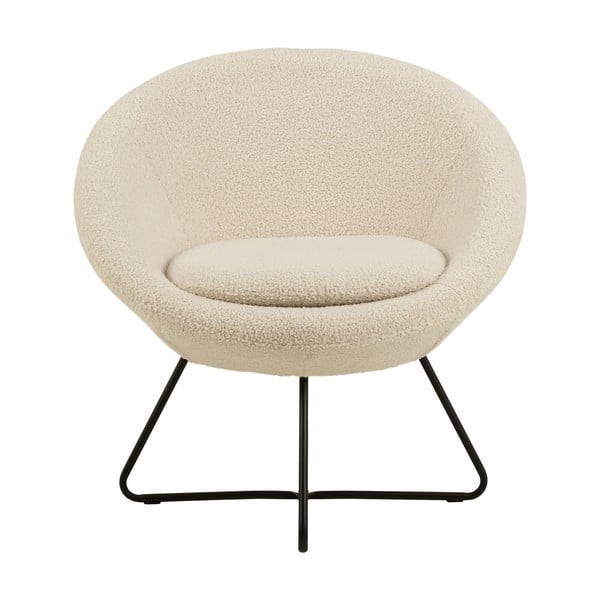 Krémově bílé křeslo z umělé vlny Actona Center-image-2