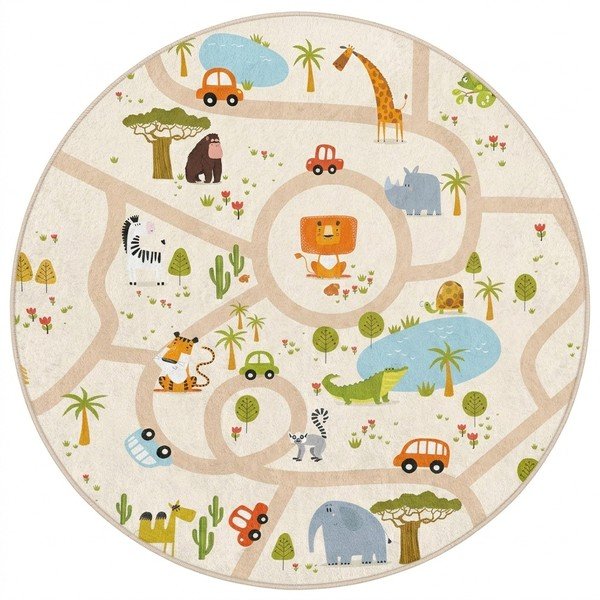 Pratelný dětský hrací koberec ø100 cm Savana Ride – Mila Home