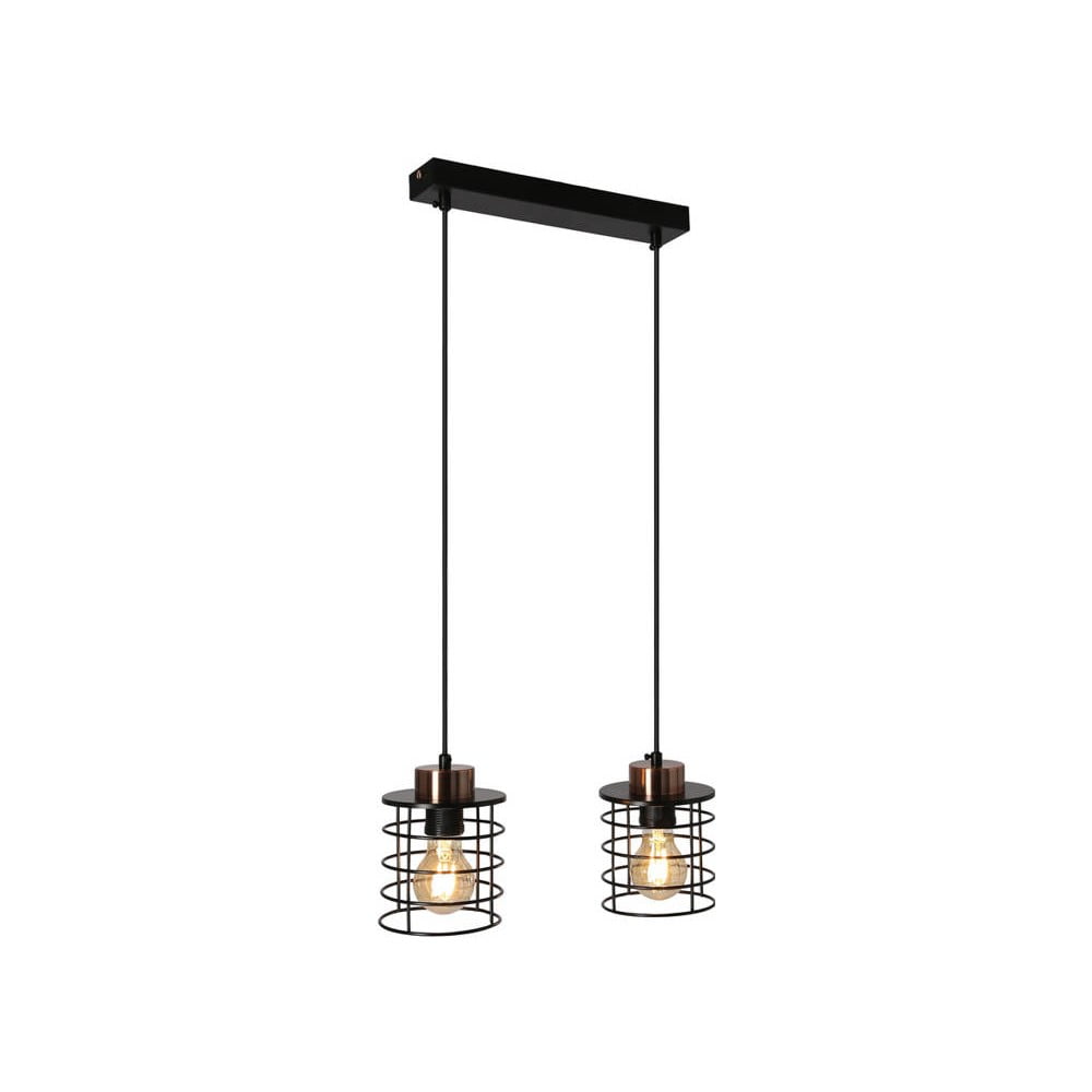 Černé kovové závěsné svítidlo 12x37 cm Glob – Candellux Lighting