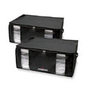 Vakuové vyztužené látkové úložné boxy na oblečení v sadě 2 ks 65x45x27 cm Black Edition – Compactor