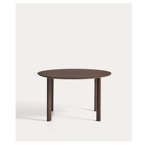 Kulatý zahradní jídelní stůl se skleněnou deskou ø 120 cm Erice – Kave Home-image-4