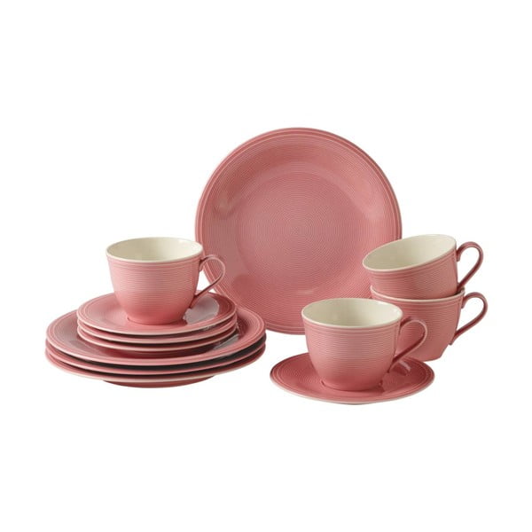 12dílný růžový porcelánový set nádobí na kávu Like by Villeroy & Boch Group