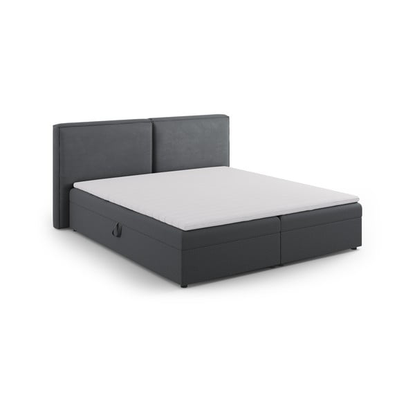 Tmavě šedá boxspring postel s úložným prostorem 180x200 cm Arendal – Cosmopolitan Design