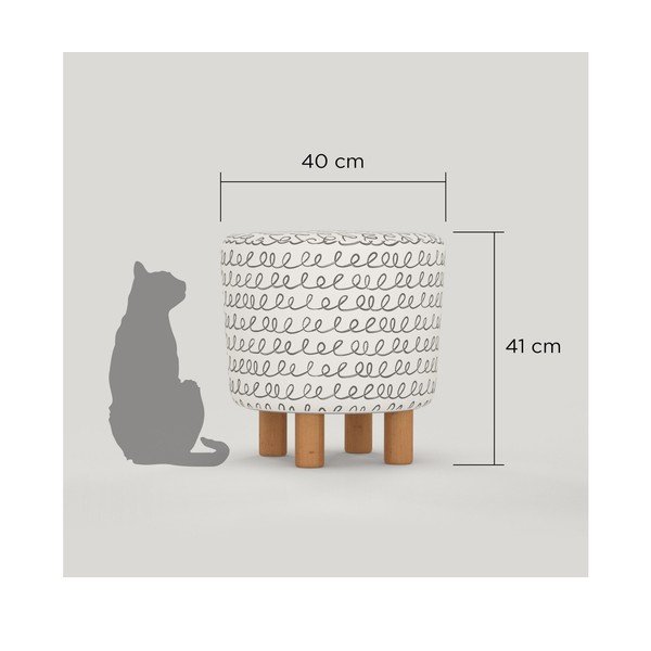 Taburet s dřevěnými nohami Cono Sway, ⌀ 41 cm-image-3