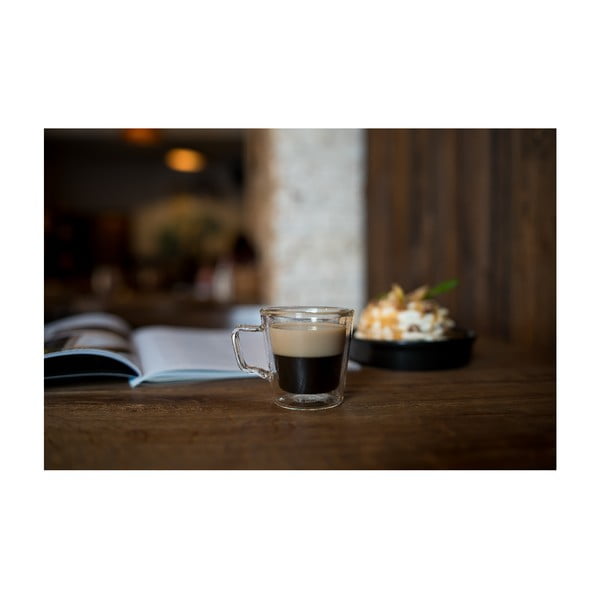 Skleněné hrnky v sadě 2 ks na espresso/dvoustěnné 80 ml Diva – Vialli Design-image-2