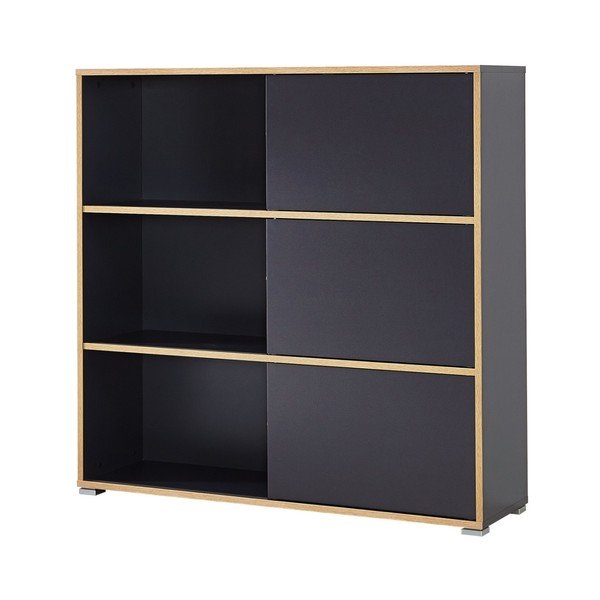 Černá knihovna v dekoru dubu 120x119 cm Slide - Germania-image-3