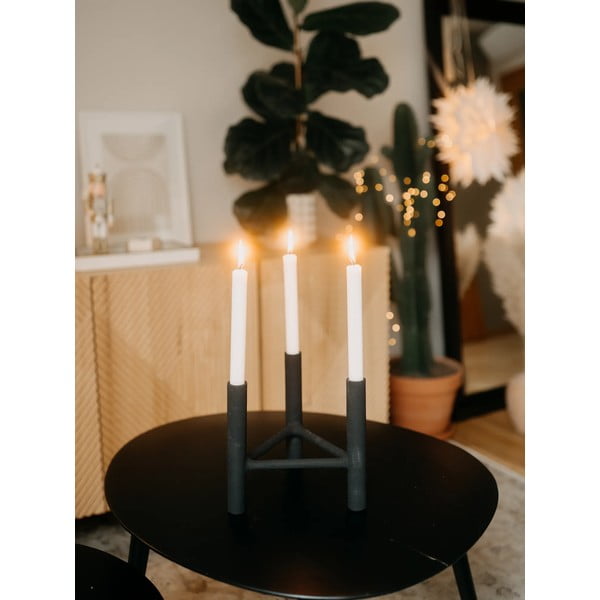 Černý hliníkový svícen Bloomingville Deeb, výška 20 cm-image-1