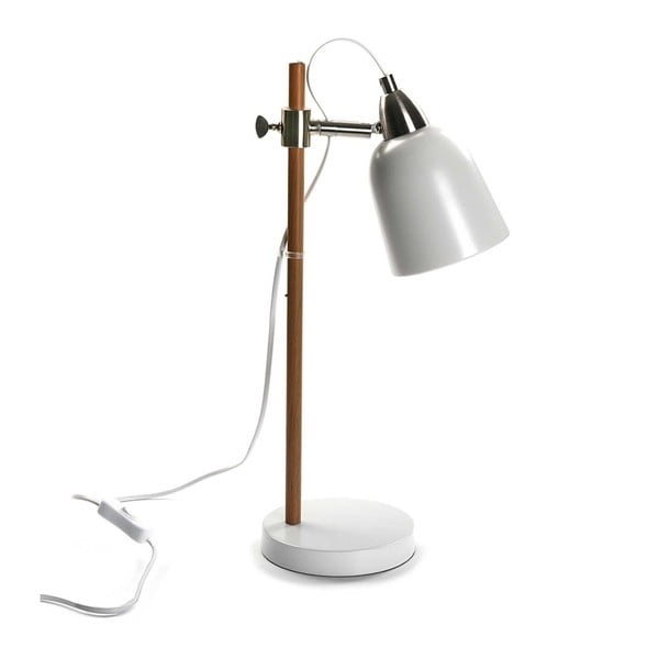 Bílá stolní lampa Versa Woodero