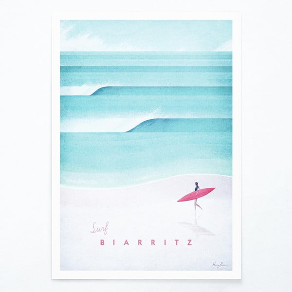 Plakát Travelposter Biarritz, 30 x 40 cm