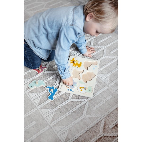 Dřevěné vkládací puzzle (počet dílků 6) Dinosaurs – Kindsgut-image-3