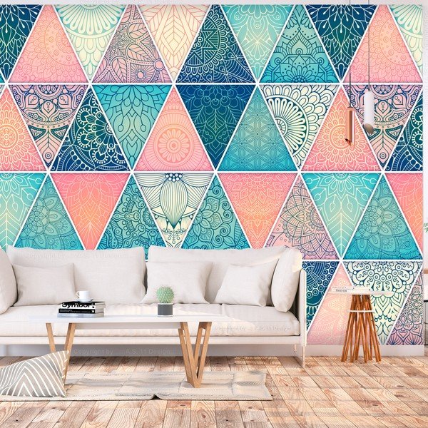 Velkoformátová tapeta Artgeist Oriental Triangles, 400 x 280 cm-image-1