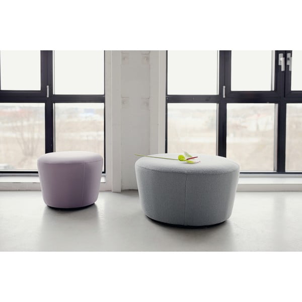 Koňakově hnědý kožený puf EMKO Naïve, ø 72 cm-image-1