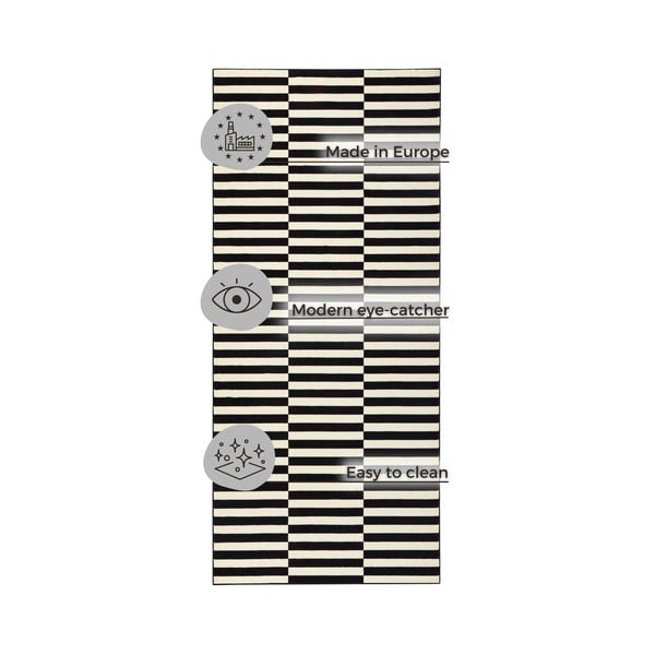 Černý/krémový koberec 80x200 cm Gloria – Hanse Home-image-4