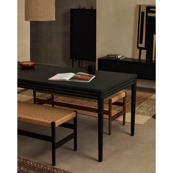 Rozkládací jídelní stůl s přídavnou deskou v dekoru dubu 90x200 cm Lenon – Kave Home-image-1