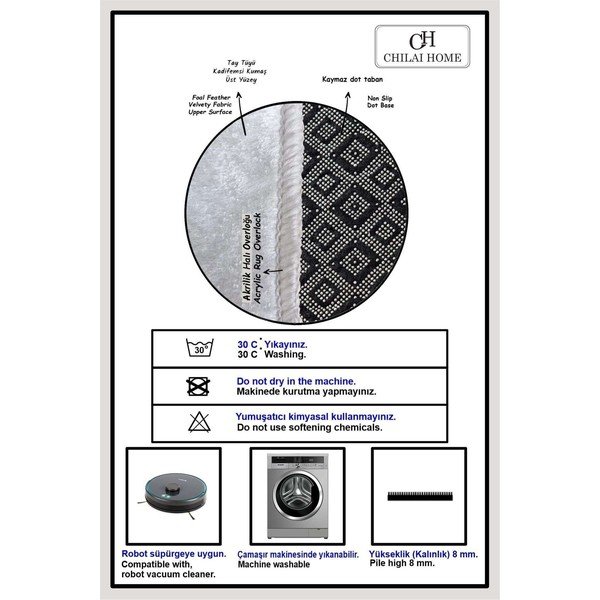 Černá/krémová koupelnová předložka 60x100 cm Best Wish – Foutastic-image-2