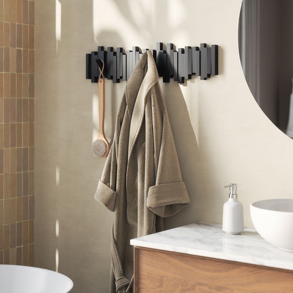 Černý plastový nástěnný věšák 72 cm Sticks – Umbra-image-2