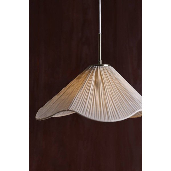 Krémové látkové závěsné svítidlo ø 50 cm Lunaria – Jotex-image-1