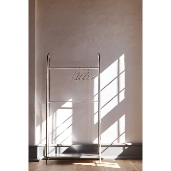 Kovový stojan na oblečení v matně stříbrné barvě 92x186x39 cm Arch – Mette Ditmer Denmark-image-1