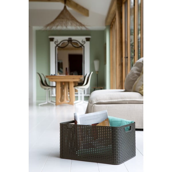 Šedý plastový úložný box s víkem 33x44,5x25 cm Style – Curver-image-4