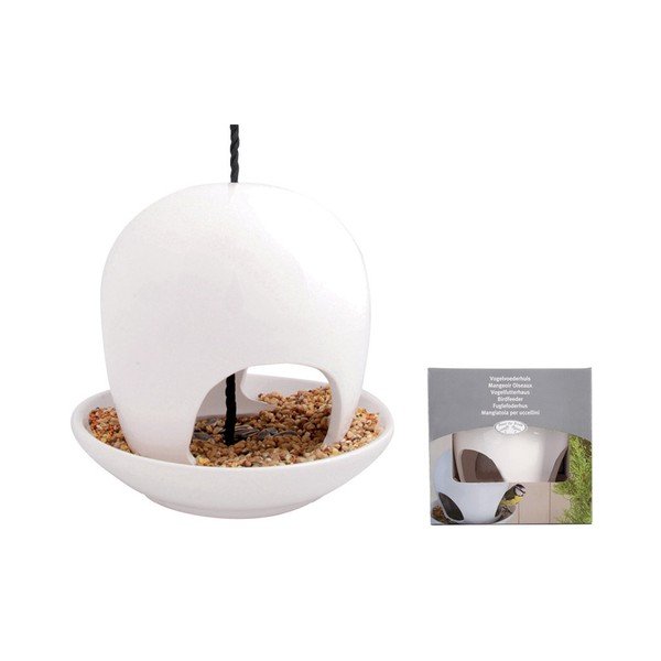 Bílé keramické krmítko Esschert Design, ⌀ 18 cm-image-1