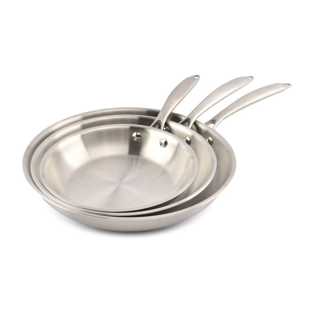 Nerezové pánve v sadě 3 ks ø 29,5 cm Blaze – Salt&Pepper