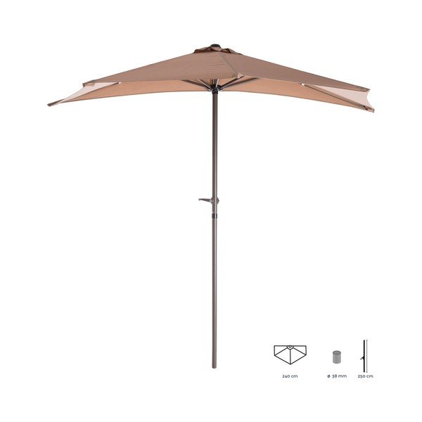 Béžový slunečník ø 240 cm – LDK Garden-image-3