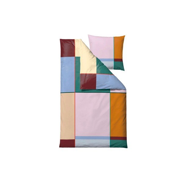 Bavlněné povlečení na jednolůžko 140x200 cm Colour Block – Södahl