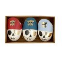Párty doplňky v sadě 3 ks Pirate Skulls Surprise Balls – Meri Meri